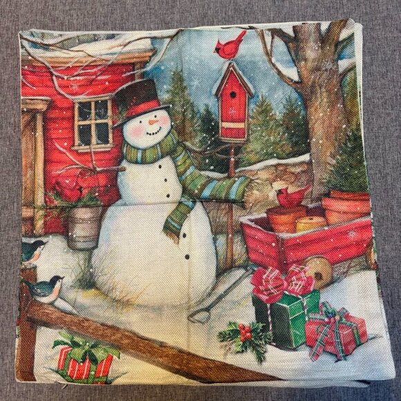 Christmas Pillow Covers 17.5"x17.5"  Set of 4 - Picture 5 of 7